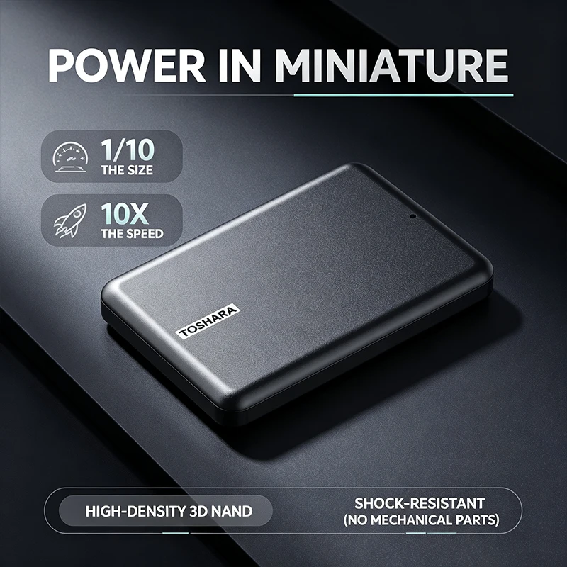 TOSHARA A5 Portable SSD 4TB 2T - đánh giá và giá Ssd 500Gb